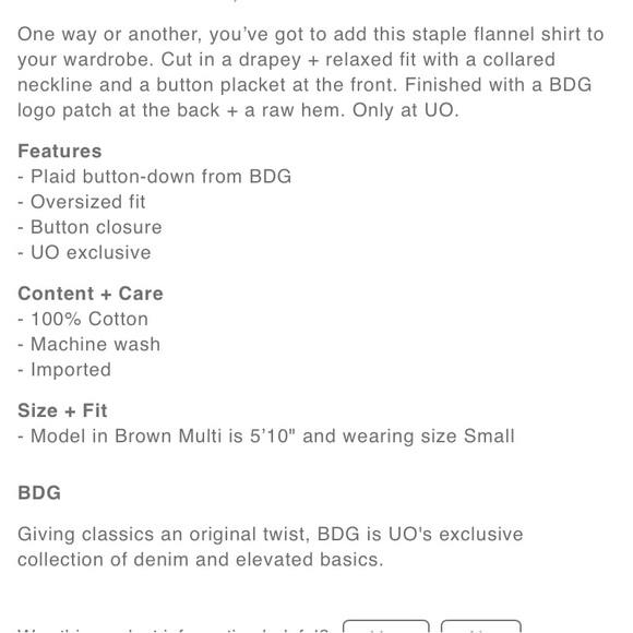 LAST 1- NEW UO combo oversized flannel shirt or shacket - Picture 5 of 10